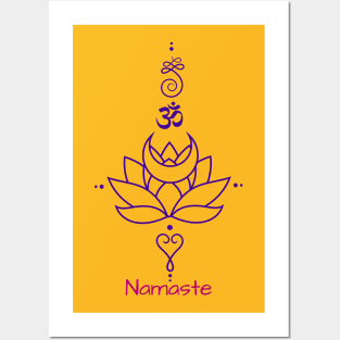 Om chakra, yoga mediation Posters and Art